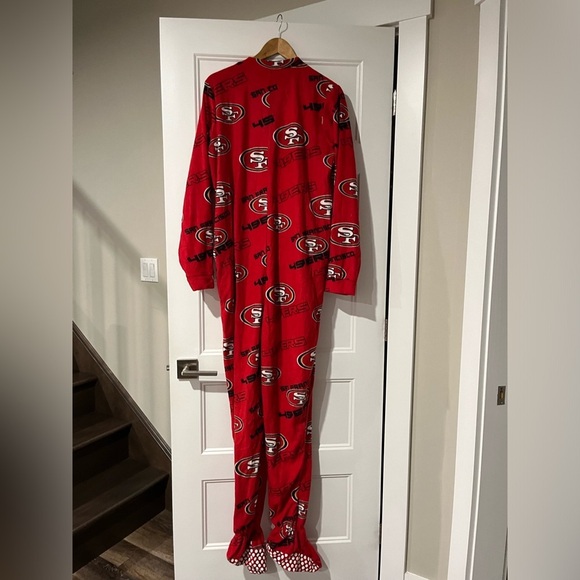 San Francisco 49ers Concepts Sport Women's Red Keystone  Fleece Union Sleep Suit - Picture 2 of 6